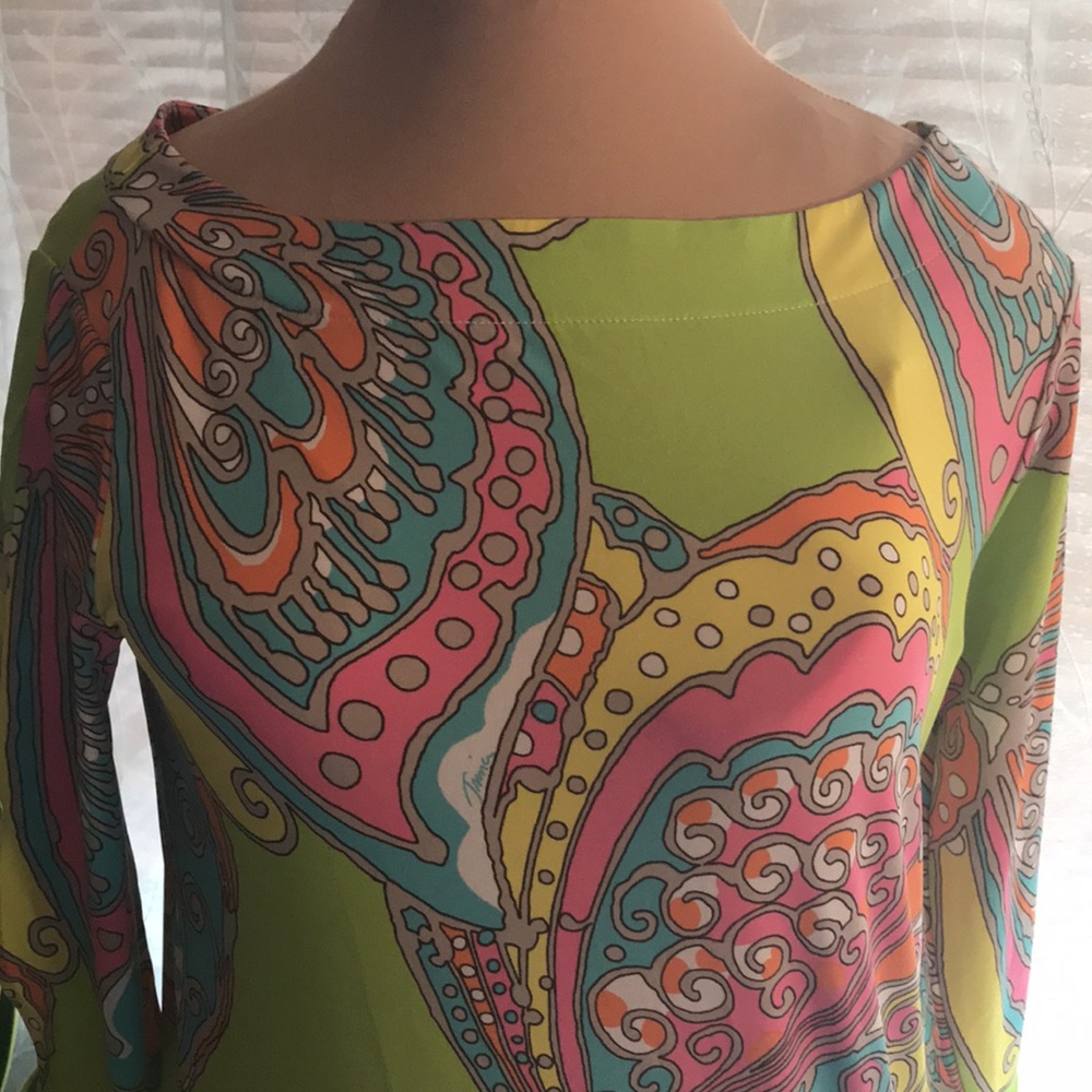 Trina Turk colorful butterfly print top SZ XS